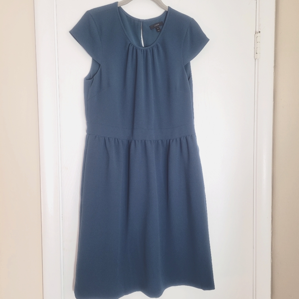 J. Crew Teal Blue Dress with Pockets – Size 12